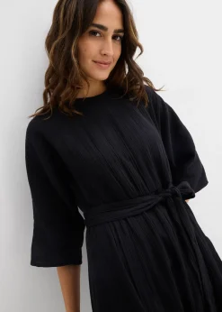 Robe midi en coton doux