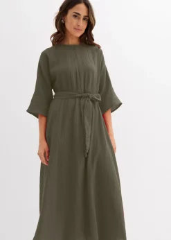 Robe midi en coton doux