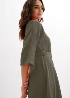 Robe midi en coton doux