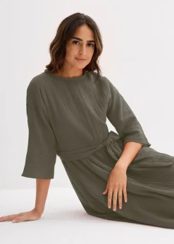 Robe midi en coton doux