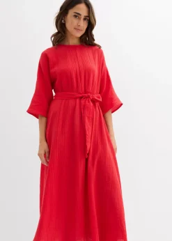 Robe midi en coton doux