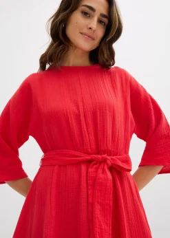 Robe midi en coton doux