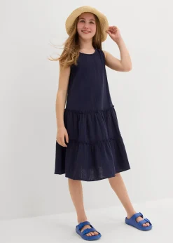 Robe midi en gaze de coton légère