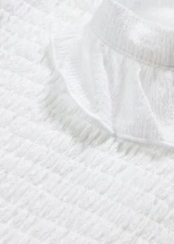 Robe midi en jersey avec détail smocké