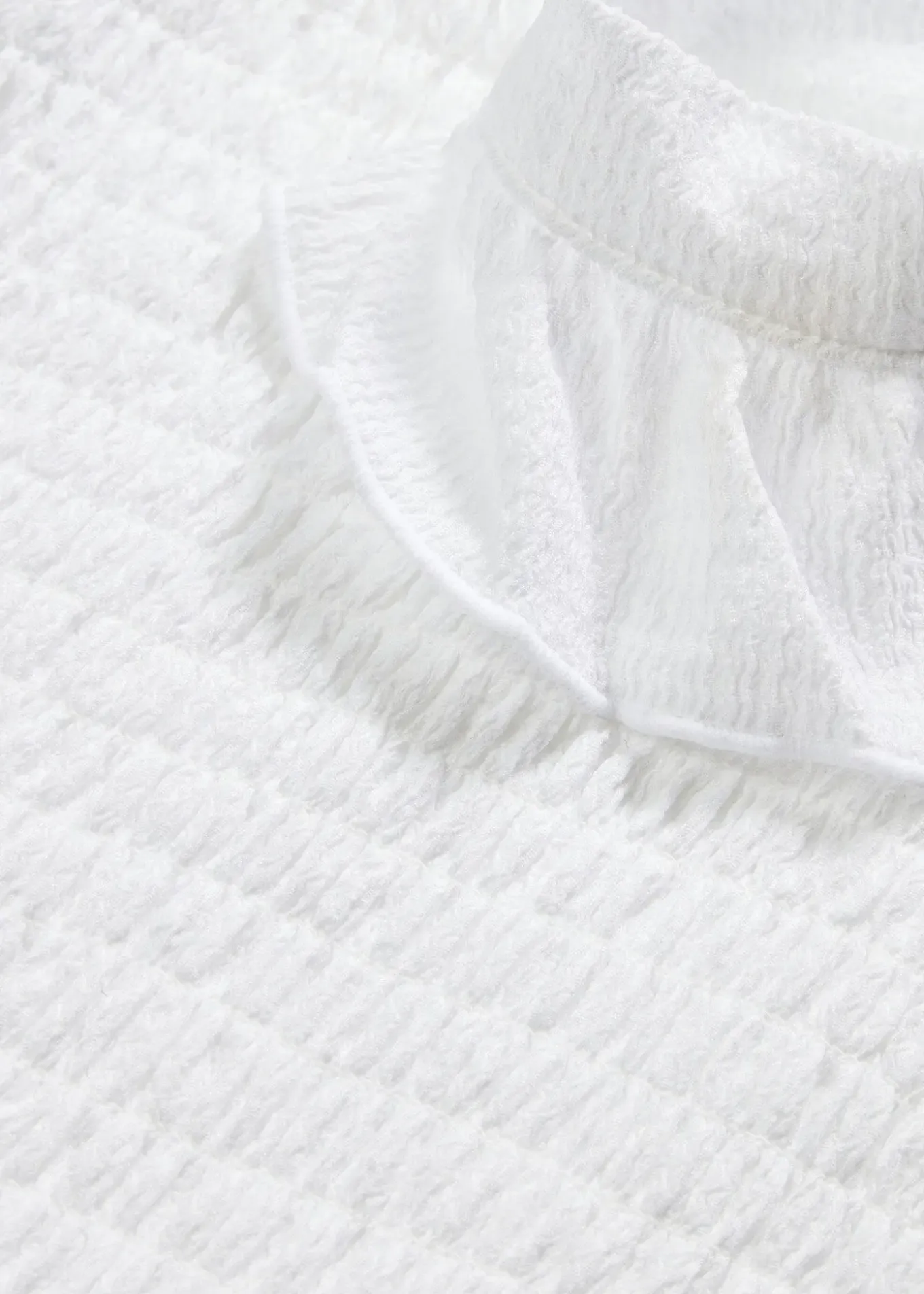 Robe midi en jersey avec détail smocké