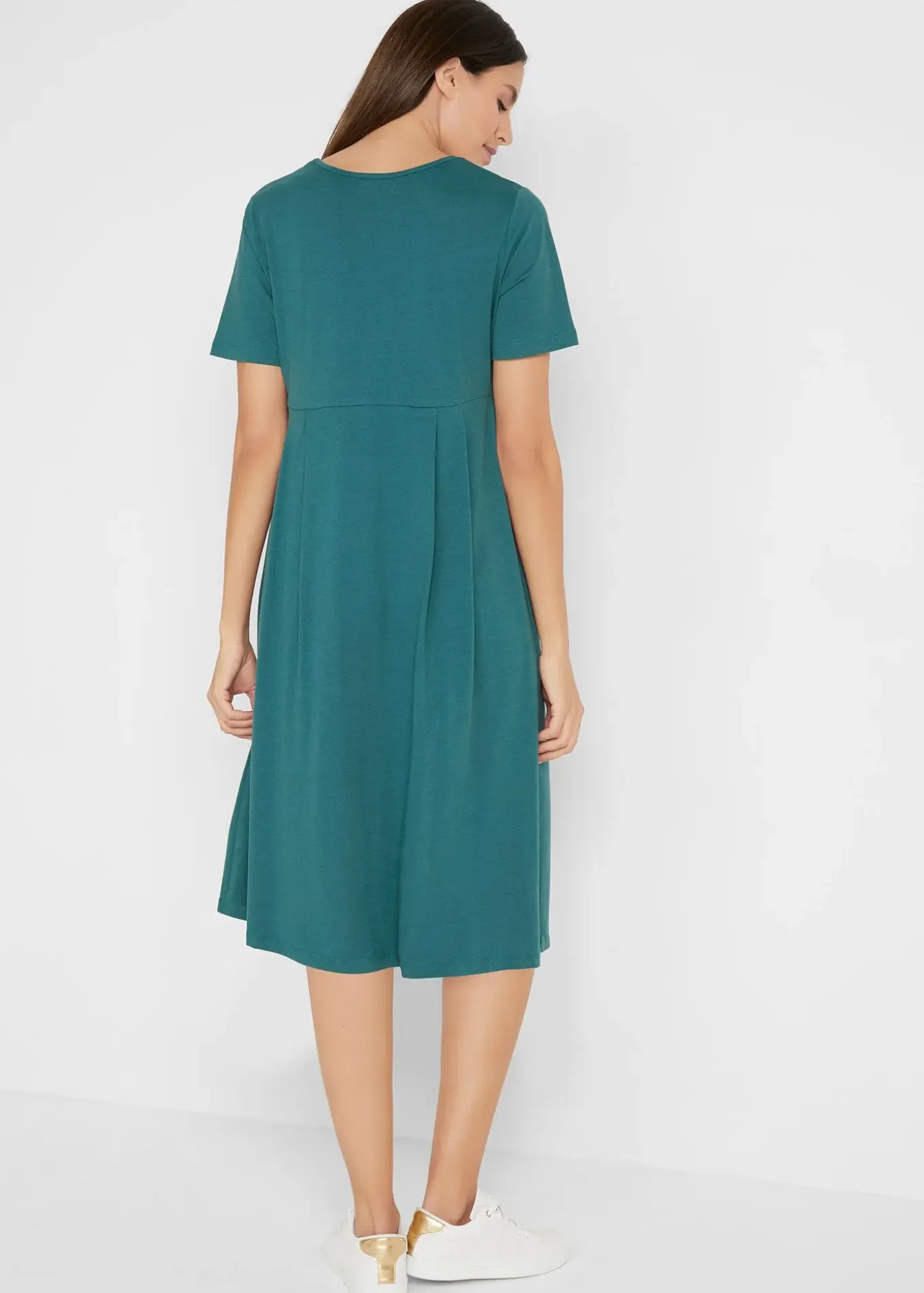 Robe midi en jersey coton