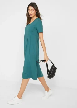 Robe midi en jersey coton