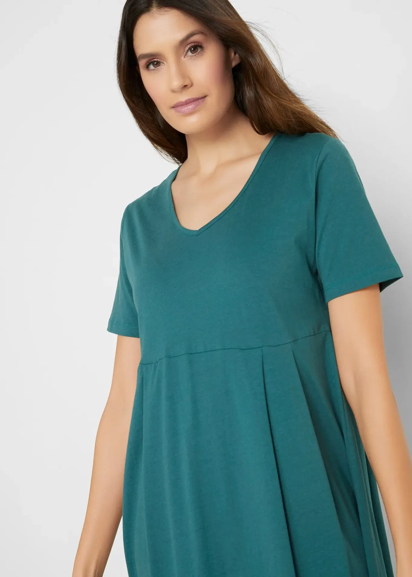 Robe midi en jersey coton