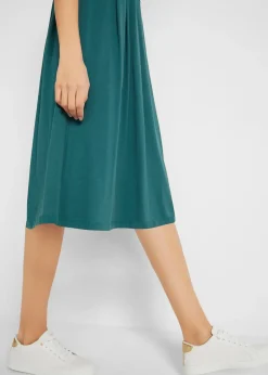 Robe midi en jersey coton