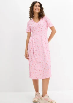 Robe midi en jersey coton