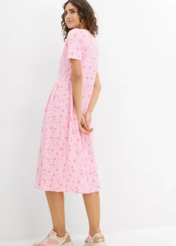 Robe midi en jersey coton