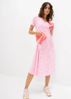 Robe midi en jersey coton