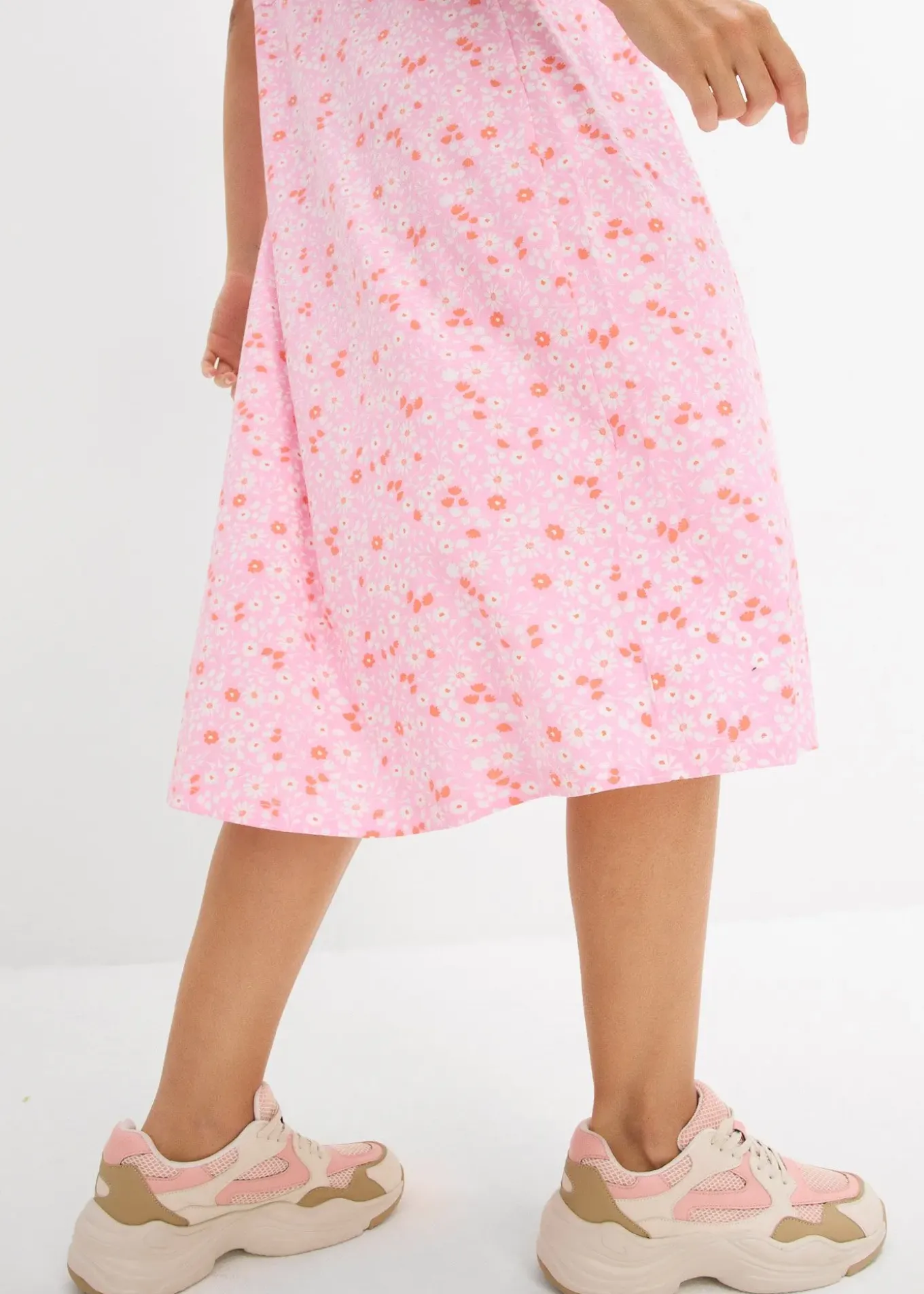 Robe midi en jersey coton