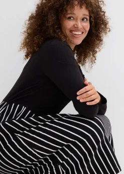 Robe midi en jersey coton