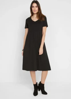 Robe midi en jersey coton