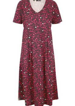 Robe midi en jersey coton