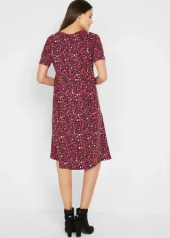 Robe midi en jersey coton