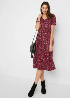 Robe midi en jersey coton