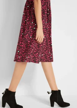 Robe midi en jersey coton