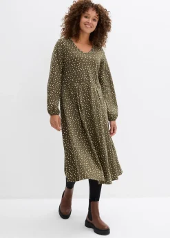 Robe midi en jersey coton