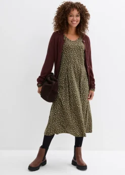 Robe midi en jersey coton