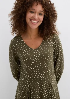 Robe midi en jersey coton