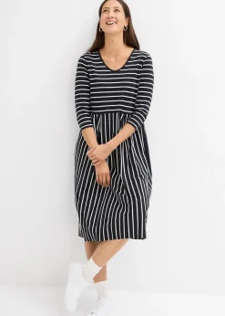 Robe midi en jersey coton