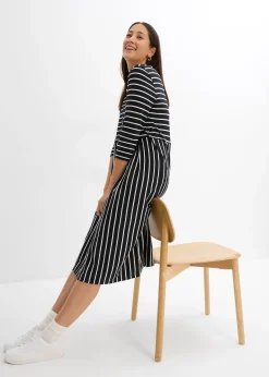 Robe midi en jersey coton