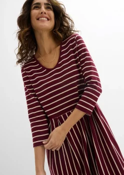 Robe midi en jersey coton