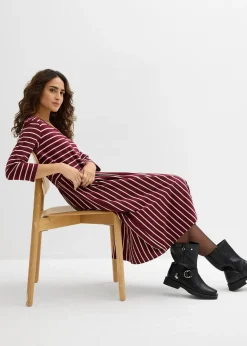 Robe midi en jersey coton