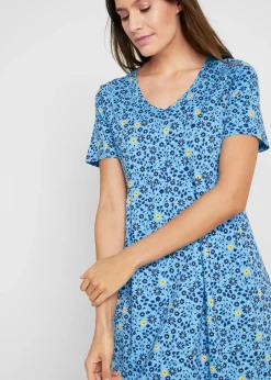 Robe midi en jersey coton