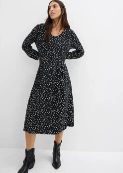 Robe midi en jersey coton
