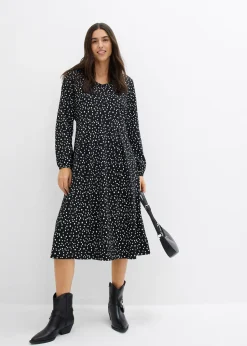 Robe midi en jersey coton