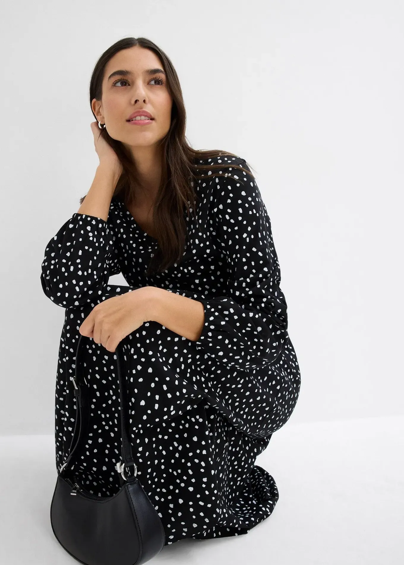 Robe midi en jersey coton