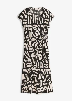 Robe midi en jersey texturé