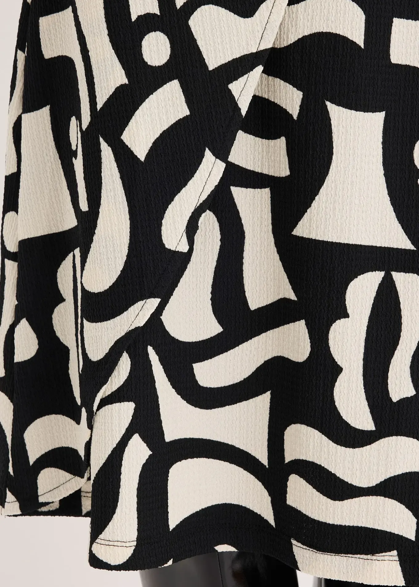 Robe midi en jersey texturé