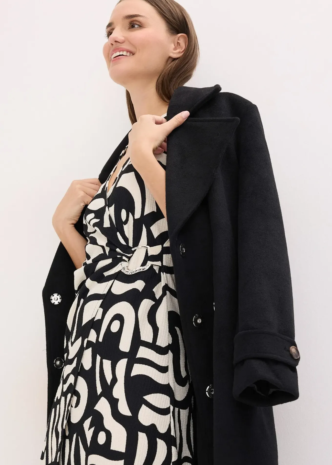 Robe midi en jersey texturé