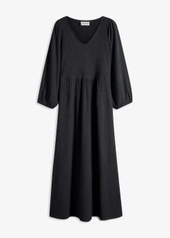 Robe midi en jersey texturé