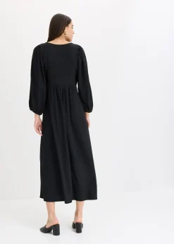 Robe midi en jersey texturé