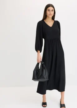 Robe midi en jersey texturé