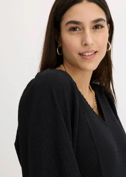 Robe midi en jersey texturé