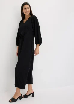 Robe midi en jersey texturé