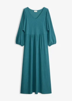 Robe midi en jersey texturé