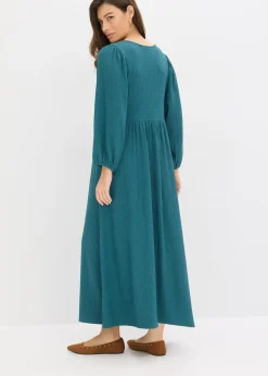 Robe midi en jersey texturé