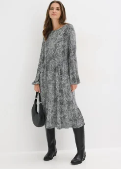 Robe midi en jersey viscose extensible