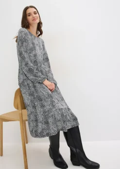 Robe midi en jersey viscose extensible