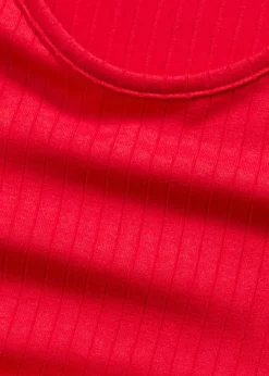 Robe midi en maille douce et côtelée