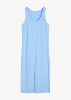 Robe midi en maille douce et côtelée