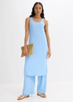 Robe midi en maille douce et côtelée