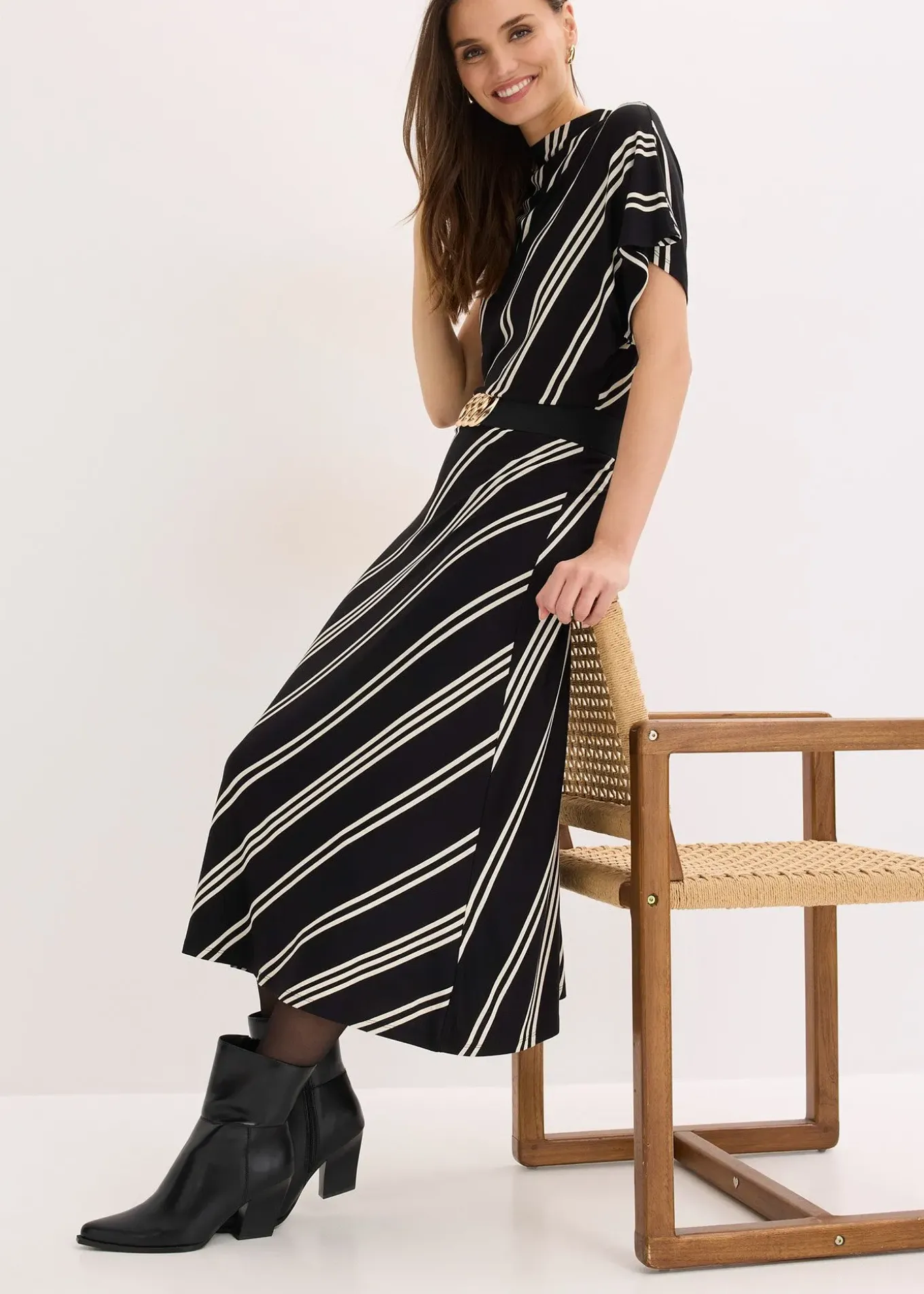 Robe midi en matière douce